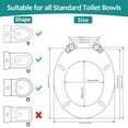 thumbnail image 3 of Nastarki Round Toilet Seat, Slow Close Wood Toilet Seats, Wooden Toilet Seats with Strong Alloy Hinges, 3 of 8