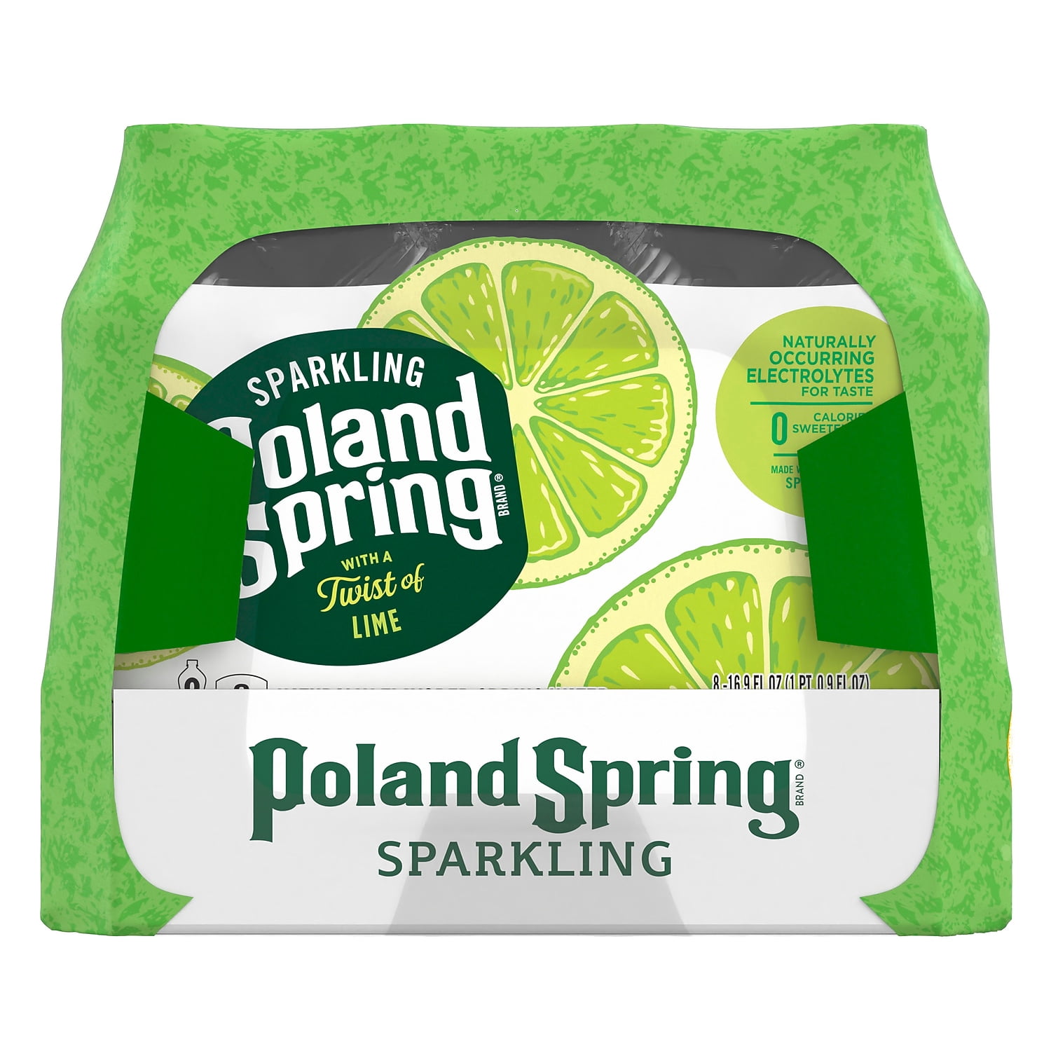 Poland Springs Sparkling Water Lime Triple Berry & Lemon 16.9 oz. Bottles 24/Carton (12410094)