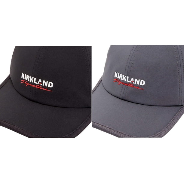 Kirkland Signature Unisex Logo Hat 2 Hats Black & Gray NEW Kirkland Signature Unisex Logo Hat, 2-Pack (Adjustable fit  main image 2
