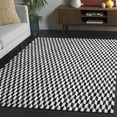 thumbnail image 2 of SAFAVIEH Studio Leather Naomi Geometric Area Rug, Ivory/Black, 8' x 10', 2 of 11