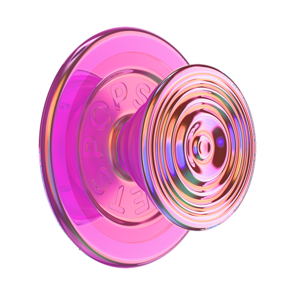 PopSockets PopGrip for MagSafe: Grip and Stand for Phones and Devices - Ripple Iridescent Aviation
