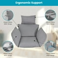 thumbnail image 6 of Chair Cushion Mat, Patio Hanging Seat Pad for Courtyard Patio Hammock Swing, Grey, 6 of 8