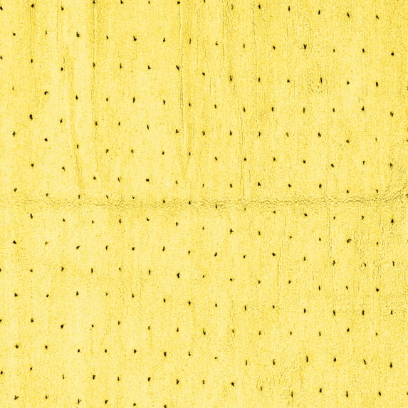 Ahgly Company Indoor Square Solid Yellow Modern Area Rugs, 8' Square
