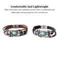 thumbnail image 3 of Guardurnaity Pulseras de cuentas multicapa de moda para regalos unisex de de cuentas multicapa de cuero de estilo único Ropa, zapatos y accesorios Miscelánea Negro, 3 of 6