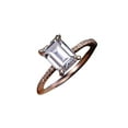 thumbnail image 1 of 1.25 ct Handmade Diamond Moissanite Engagement Ring in Semi Eternity with 18k Gold Plating, 1 of 6
