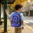 thumbnail image 6 of Purple and Black Tie Dye Pattern 17" School Backpacks for Teens,Waterproof Oxford Fabric,S-Shape Padded Straps for School,Travel,Hiking,Camping, 6 of 6