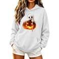 thumbnail image 3 of NSLGXD Cute Ghost Pumpkin Graphic Halloween Hoodies for Women Oversized Soft Pocket Hooded Pullover Casual Baggy Long Sleeve Autumn Sweatshirt Tops S-XL, 3 of 6