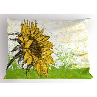 Sunflower pillow shams sales