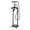 Matte Black, variant on SUMERAIN Waterfall Freestanding Bathtub Faucet with Hand Shower, Antique High Flow Floor Mount Tub Filler, Chrome Finish