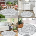 thumbnail image 3 of 4 ft Round Area Rug, Yamaziot Boho Vintage Oriental Circle Carpet, Washable Non Slip Non Shedding Soft Faux Indoor Floor Mat Rug for Bedroom Living Room Sofa Office, 3 of 7