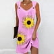 thumbnail image 1 of Puntoco Vestidos Mujer Verano Impreso Cuello Redondo Casual Sin Mangas Vestido De Tirantes, 1 of 4