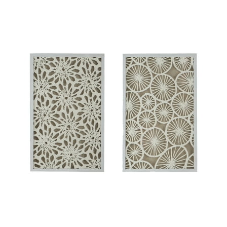 A&B Home Luciana Shadow Box Wall Decor - Set of 2 - White