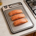 thumbnail image 6 of Cutting Board – 12.2 * 8.2in HEWANG Titanium Cutting Board with Built-In Knife Sharpener, Double-Sided Pure Titanium & PP Kitchen Board, Food Prep Board for Meat & Veggies, 6 of 6