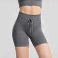 thumbnail image 3 of REALiKUN Women's Biker Shorts with Hidden Scrunch, High Waisted Butt Lifting Gym Workout Yoga Running Shorts Gray L, 3 of 7