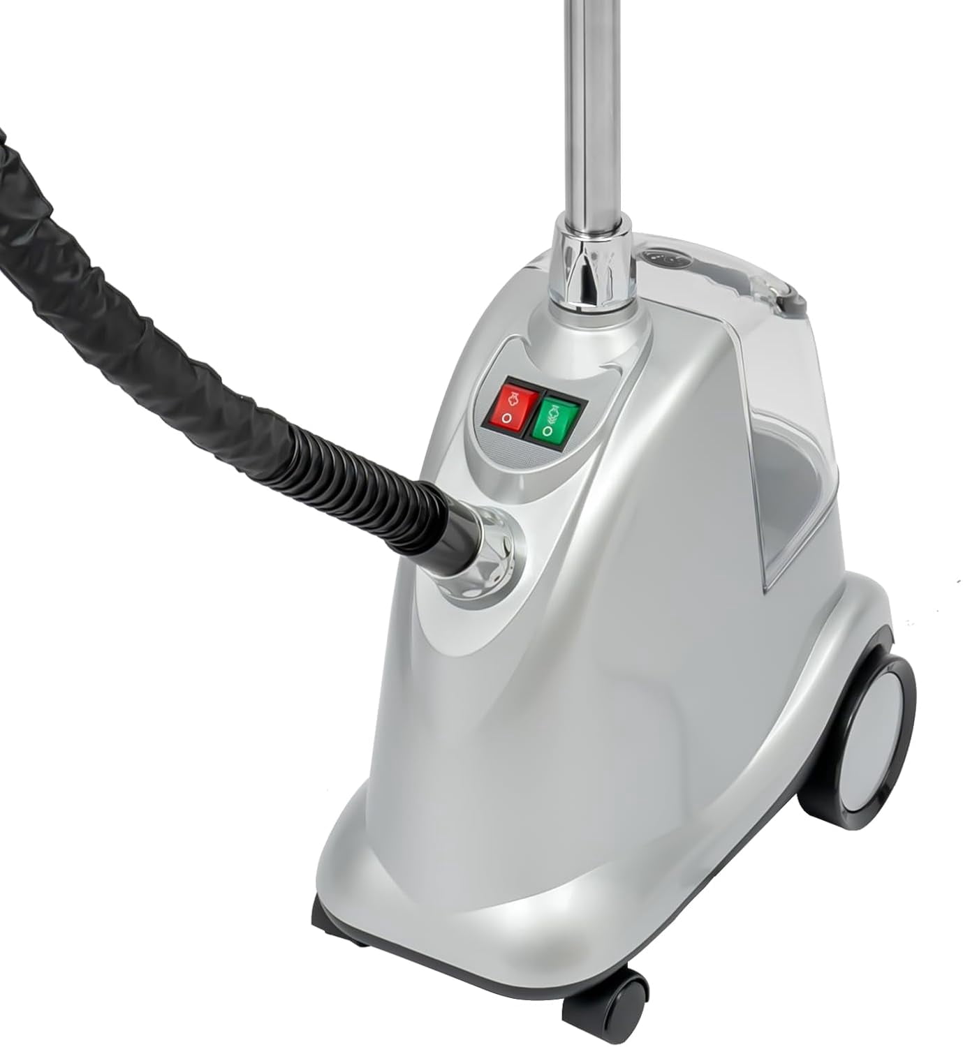1800W Full Size Garment Steamer Professional Standing Steamer for Clothes Steaming Wrinkle Remover with Roll Wheels & Large 3L Water Tank