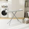 thumbnail image 2 of Foldable Ironing Board, Heavy Duty Iron Board with 9 Adjustable Heights, 4 Layer Cover and Safety Iron Rest, 52X14 Compact and Space Save Iron Board for Home Laundry Room Use, Gray&White, 2 of 9