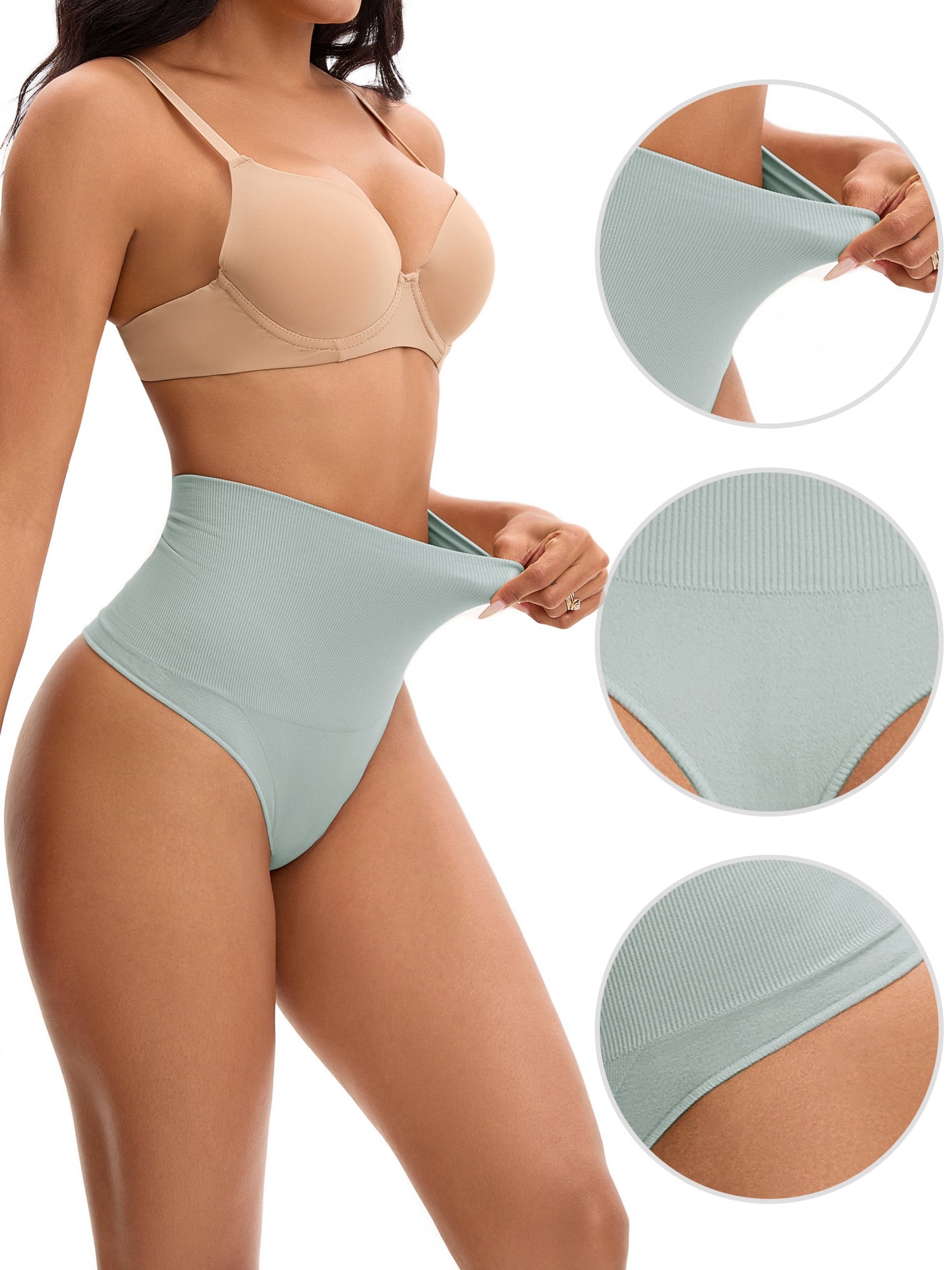 Unique Bargains Women's Tummy Control High Waist Shaping Panties S Blue