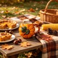 thumbnail image 5 of Yangka Kitchen Pumpkin Ceramic Mug, Vintage Style Coffee Cup with Green Leaf Handle, Festive Drinkware for Holiday Party Table Decor and Autumn Kitchen Essential, 5 of 6