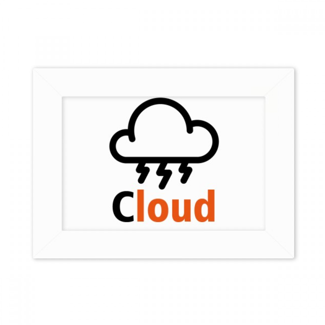 Cloud Light Thunder Nature Loud Photo Mount Frame Picture Art Painting Desktop 5x7 inch