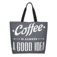 thumbnail image 1 of Fotbe Coffee Is Always A Good Idea Bolsa Tote Estética de Lona con Estampado para Mujer - Bolsa Reutilizable de Hombro Casual para Vacaciones, Compras, Trabajo y Gimnasio, 1 of 8