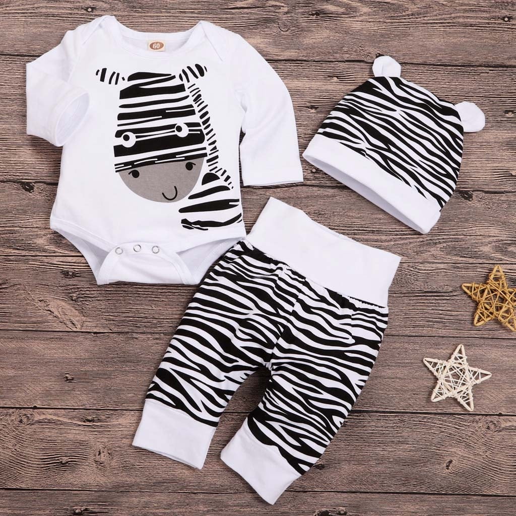 Five Piece Zebra Newborn Outfit Set main image 1