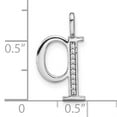 thumbnail image 3 of 14K White Gold Diamond 0.035-CT Lower Case Style Q Initial Charm Pendant, 3 of 4