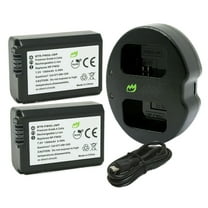 Replacement for Sony ZV-E10 Battery (2-Pack, 1300mAh) and Dual Charger