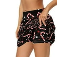 thumbnail image 4 of Yuyamidu Candy Canes Womens Golf Skirts with Shorts Christmas Tennis Skort with Pocket Athletic Pickleball Outfits Size XL, 4 of 8
