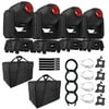(4) Chauvet DJ Intimidator Spot 260X 75W LED Moving Heads with Carrying Bags Package