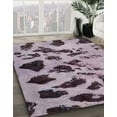 thumbnail image 3 of Ahgly Company Machine Washable Indoor Square Abstract Purple Area Rugs, 5' Square, 3 of 7