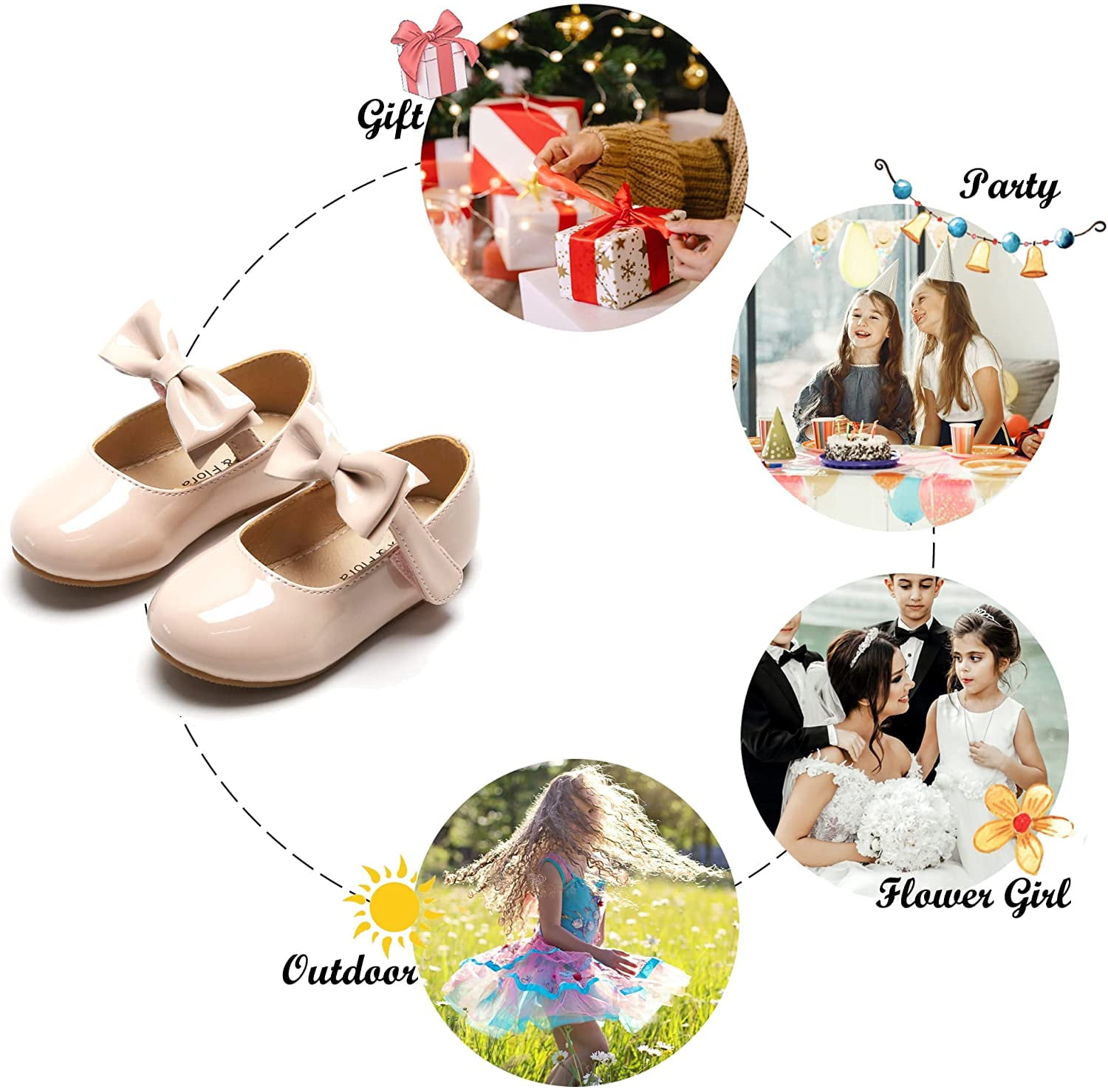 Walmart flower girl shoes clearance