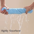 thumbnail image 3 of Jessy Home 12 Pack Light Blue Hand Towel Set 16"x31" Soft Highly Absorbent Quick Dry Bathroom Towels 600 GSM Microfiber Plush Towels, 3 of 9
