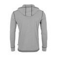 thumbnail image 5 of ZIMEGO Men's Long Sleeve Vintage Thermal Hoodie - Modern Fit Pullover Hooded Henley Shirts, 5 of 5