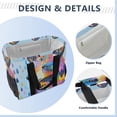 thumbnail image 4 of Large Hand-Held Storage Bag Kitchen Reusable Grocery Bags， Travel Tote Bags， Waterproof Tote，Laundry Bag，Beach Bag， Pool Bag Colorful Raindrop Bear, 4 of 8