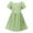 Green, variant on snilers Girls Summer Dresses Kids Polka Dots Swing Pleated Dress Square Neck Short Sleeve Tie Back Party Sundresses Size 5-15 Years