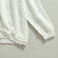 thumbnail image 6 of Toddler Baby Girls Cardigan Cute Long Sleeve Crew Neck Button Up Knit Shrug Coat, 6 of 7