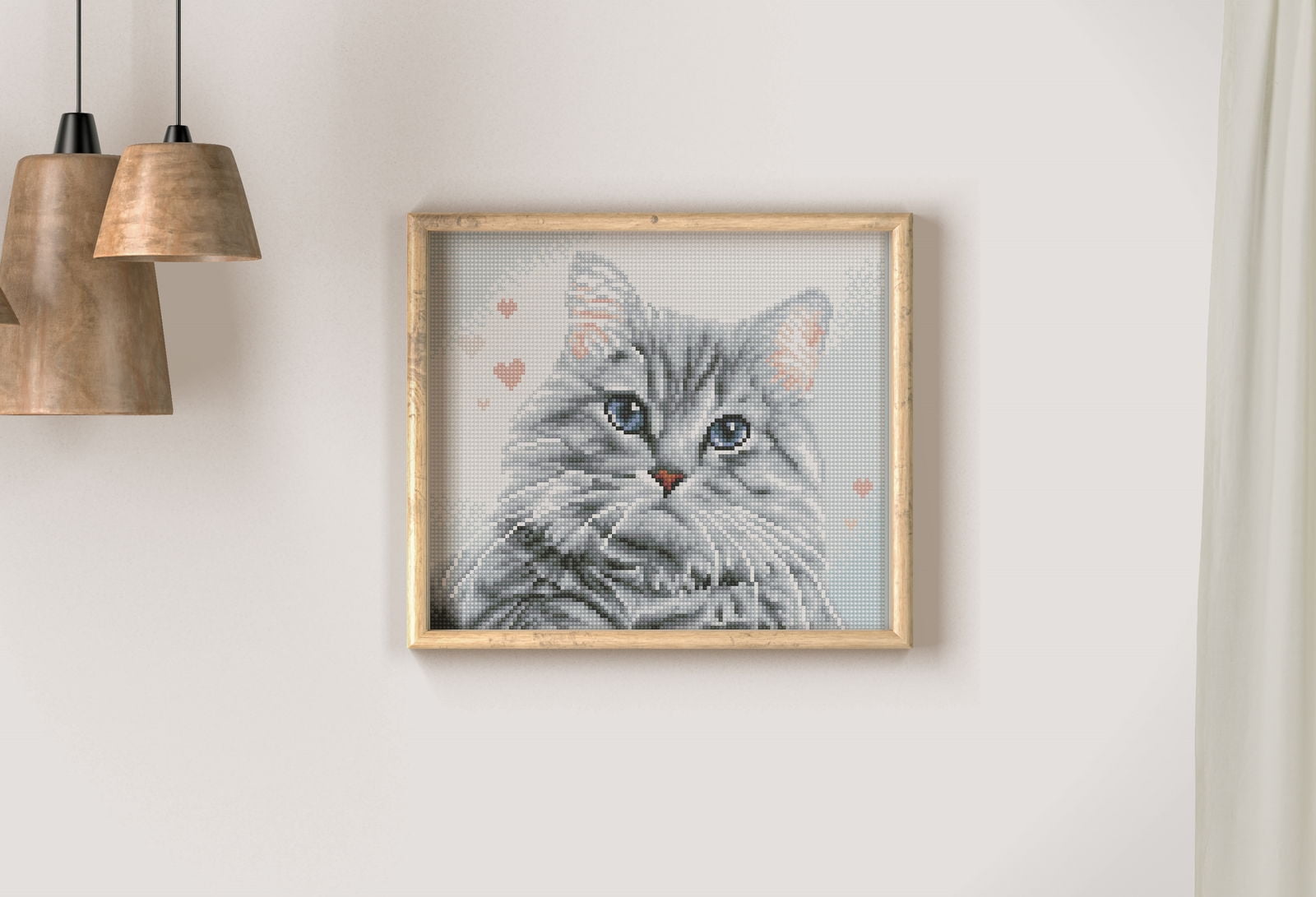 Diamond Dotz Pricilla - Pre-Framed Kit Cat Diamond Painting Kits for Adults - Diamond Art Kits a Relaxing Creative Craft Kit with Dotz Gems 12"x10.5"