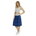 thumbnail image 3 of Women's Royal Blue Traditional Classic Line A-line Printed Skirt Casual Wear, M, Navy Blue, by Ambesonne, 3 of 6