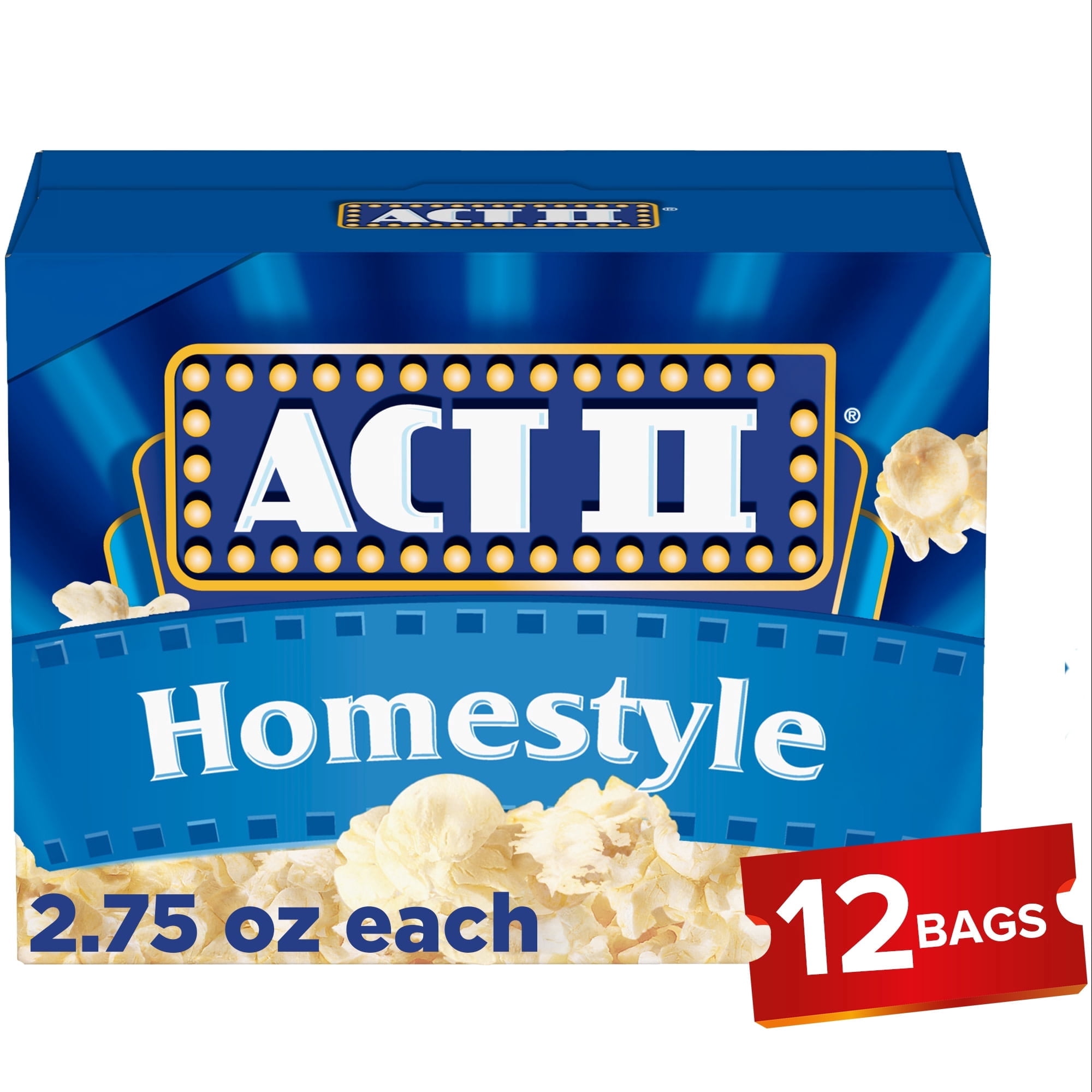 Act Ii Microwave Popcorn Bulk Box - Microwavable - Light Butter