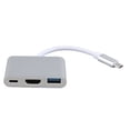 thumbnail image 1 of USB C Hub, Aluminum Alloy USB C Docking Station 3 In 1 5Gbps Transmission  For Projector, 1 of 8
