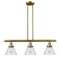 thumbnail image 1 of Innovations 3-LT LED Large Cone 36" Island-LT LED - Brushed Brass - 213-BB-G44-LED, 1 of 1