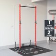 thumbnail image 3 of Synergee 2200 Série Support pour Squats Capacité de 750 Lb, Barre de Traction Réglable, J-Cups avec UHMW, Barre d'Haltère et Rangement pour Disque de Poids – Support d'Alimentation Robuste pour Gym à Domicile – Rouge 97”, 3 of 6