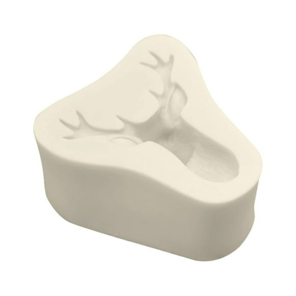 Kitchen Cake Mould Christmas Stag Head Silicone Mould Fondant Cake Chocolate Cookie Decorating Mould Cake Tools,Gray Kitchen Cake Mould