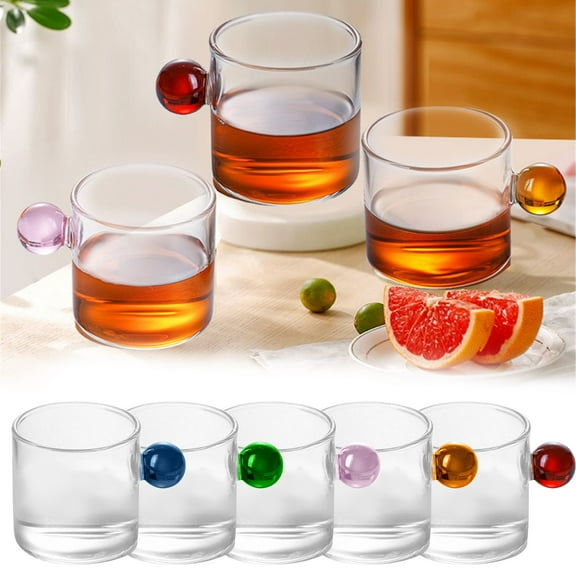 Water Bottle Clearance! Glass Tea Cup Mini Pitcher Milk Creamer Coffee Jar Glass Heatable Pot Saucepan Server Dipping Bowls with Handle A Cup