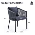 thumbnail image 6 of STARY Outdoor Dining Patio Chairs Set of 2, Rattan Wicker Bistro Chairs with Cushions for Garden, Deck, Backyard, Poolside, 6 of 6