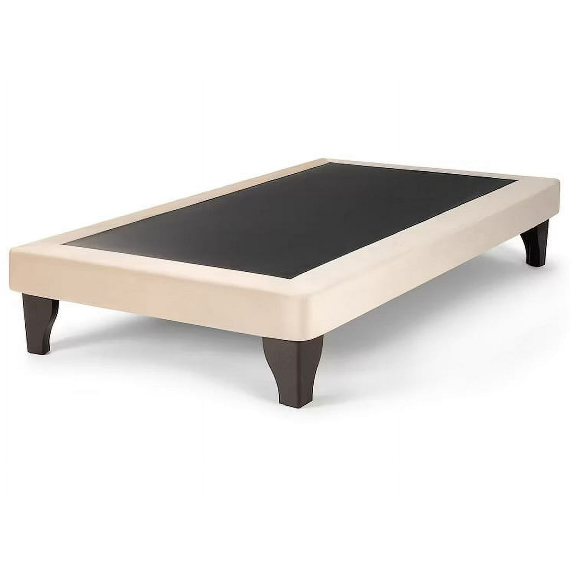 Base De Cama Europea 1.5 Plazas Felpa Beige