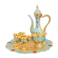 thumbnail image 2 of yuksok Turkish Coffee Pot Set Drinkware Wedding Gift for Home Living Room Tea Table light green, 2 of 9
