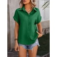 thumbnail image 5 of Spring And Summer New Style Women's Dropped Shoulder Loose Short-sleeved Casual Shirt For Women, 5 of 6