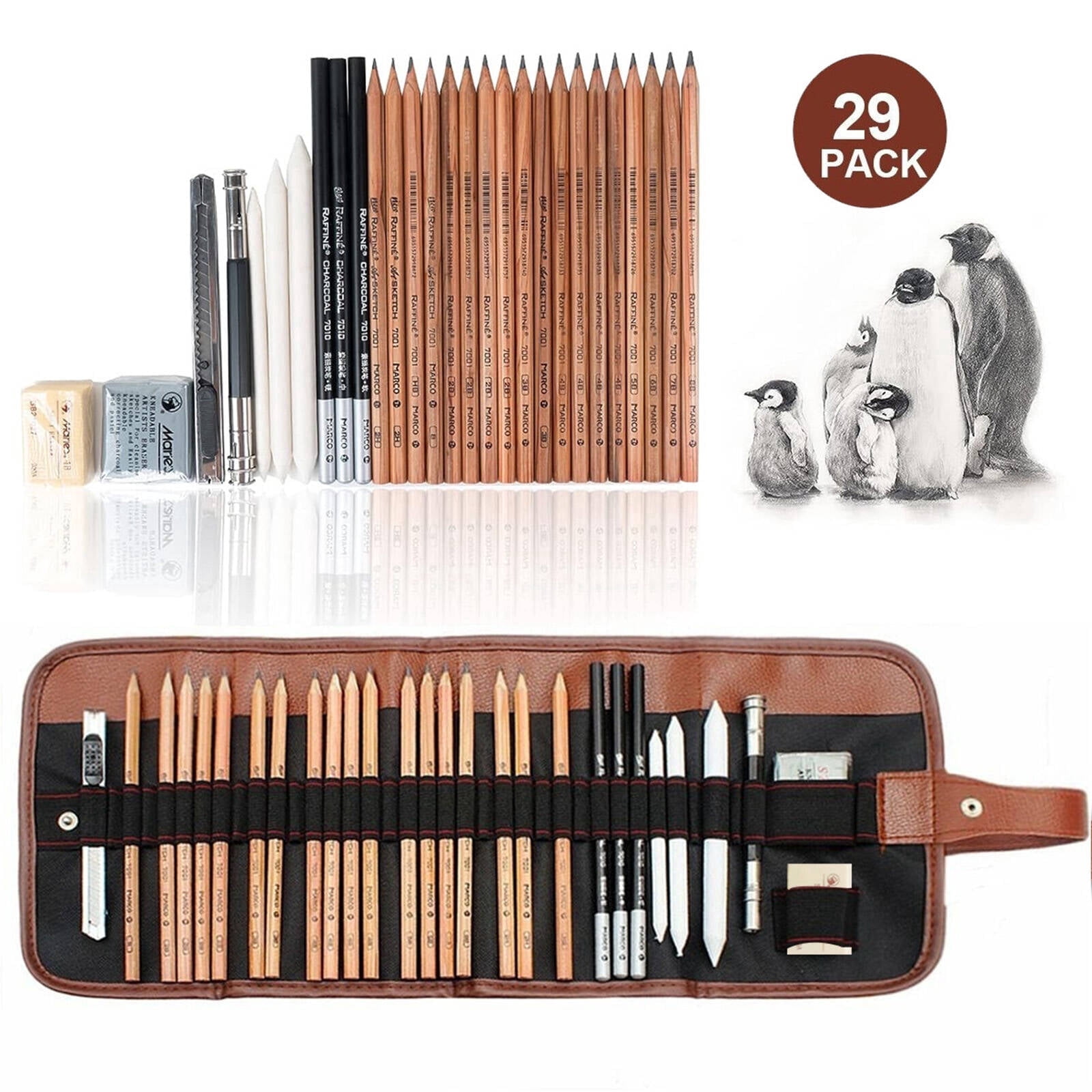 Lyra Rembrandt Charcoal Sketching Set Tin, Artist Pencils