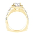 thumbnail image 2 of AFFY Round White Natural Diamond Semi Mount Halo Engagement Ring In 14k Solid Yellow Gold (I-J Color, I2-I3 Clarity, 0.26 Cttw) Ring Size-6.5, 2 of 3